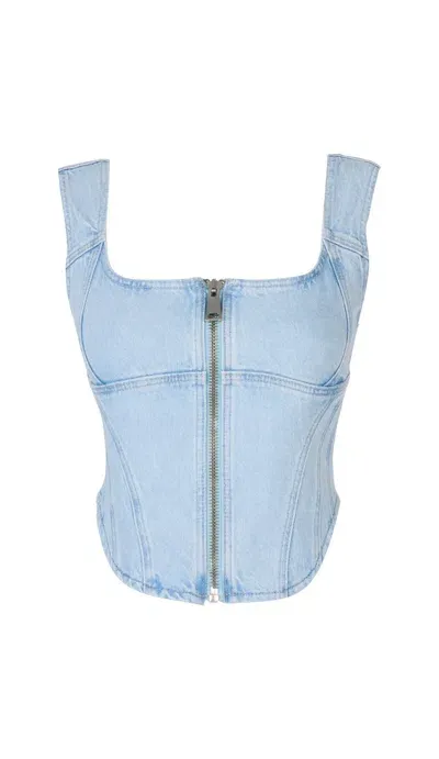 Rhodaine Women's Blue Pino Denim Corset