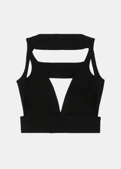 Rick Owens Sling Bra Cropped-top In Black