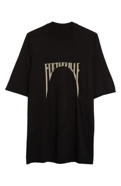 Rick Owens Tommy T Porterville T-shirt In Black/pearl