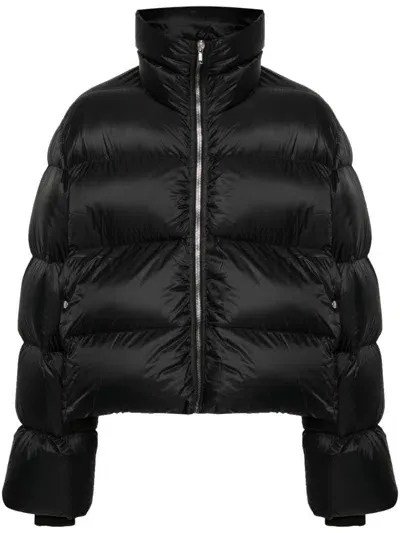 Rick Owens Turtle Padded Jacket In 09 Black