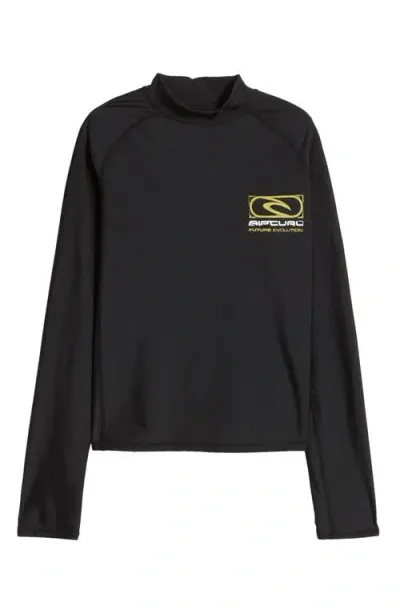 Rip Curl Kids' Future Evolution Uv Long Sleeve Performance Rashguard In Black