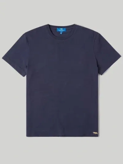 Robert Talbott Dean Stretch Jersey Tee In Navy