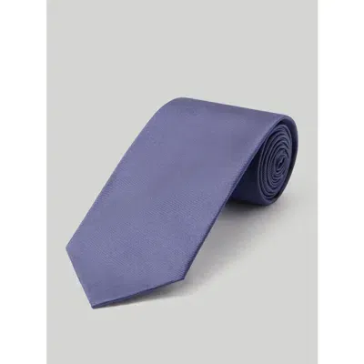 Robert Talbott Newman 7 Fold Solid Silk Necktie In Blue