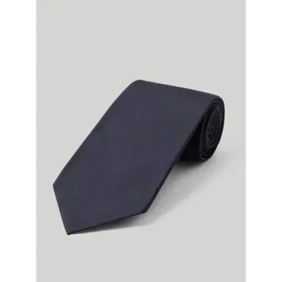 Robert Talbott Newman 7 Fold Solid Silk Necktie In Blue