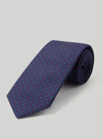 Robert Talbott Robert Micro Neat Necktie In Navy