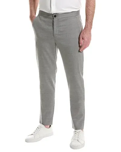 Robert Talbott Stewart Wool Drawstring Pant In Grey