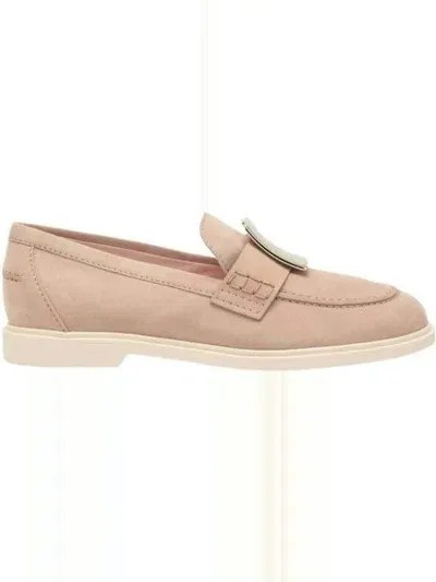 Roger Vivier Women's Suede Loeafers Loafer In Ecru