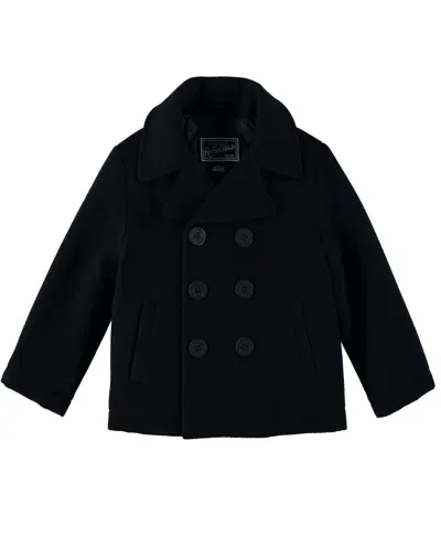 S Rothschild & Co Baby Boys Classic Double Breasted Peacoat In Dark Navy