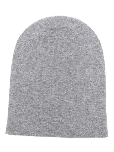 Saint Laurent Wool Beanie In Gray