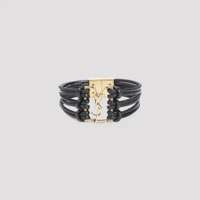 Saint Laurent Ysl Bracelet In Black