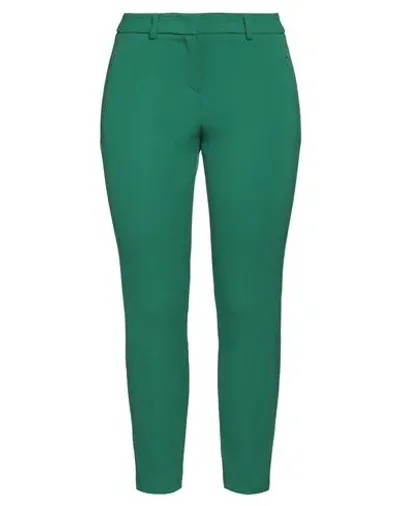 Seductive Woman Pants Green Size 14 Polyester, Viscose, Cotton, Elastane