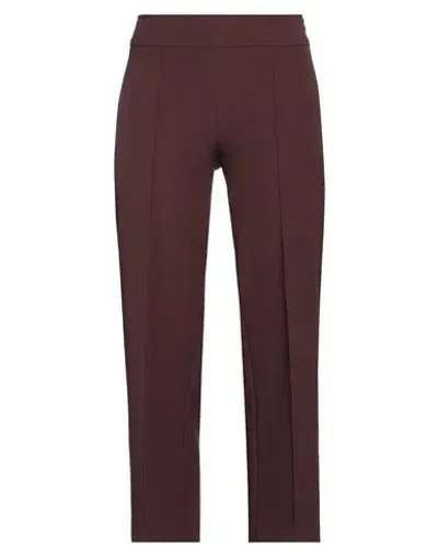 Semicouture Woman Pants Dark Brown Size 6 Polyester, Elastane