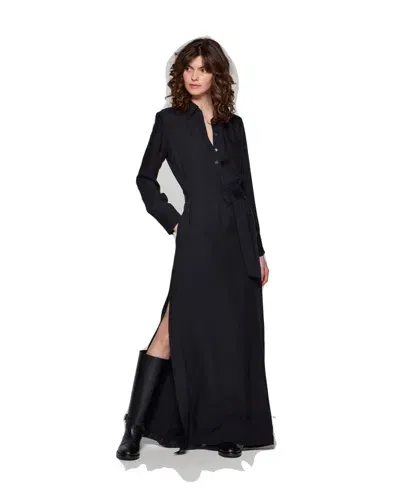 Serena Bute Classic Shirt Dress - Black