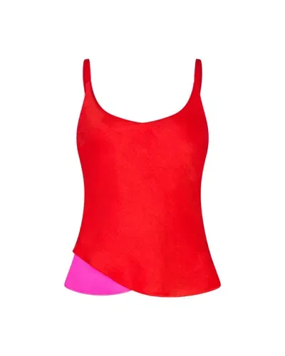 Serena Bute Reversible Cami Top - Bright Pink/red