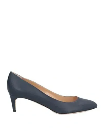 Sergio Rossi Woman Pumps Midnight Blue Size 6.5 Leather