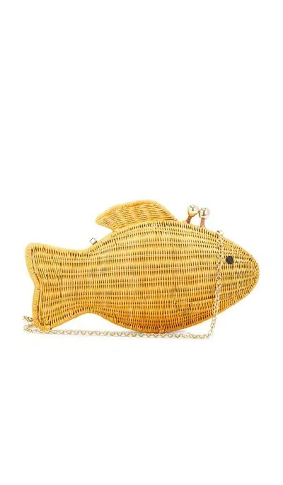 Serpui Akon Fish Clutch In Light Honey