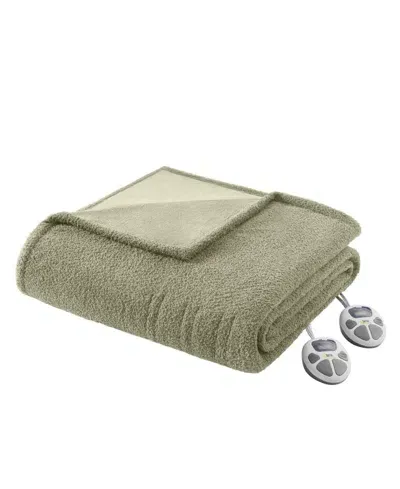 Serta Dream Soft Heated Blanket, Full In Sage