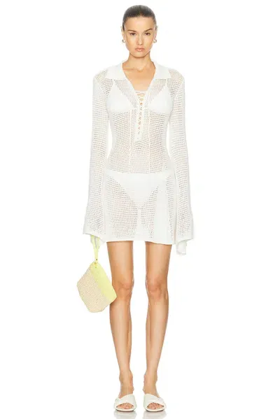 Shani Shemer Skylar Knit Mini Dress In Cream