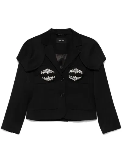 Simone Rocha Crystal-embellished Jacket In Black