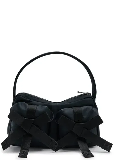 Simone Rocha Utility Bow Shell Shoulder Bag In Navy