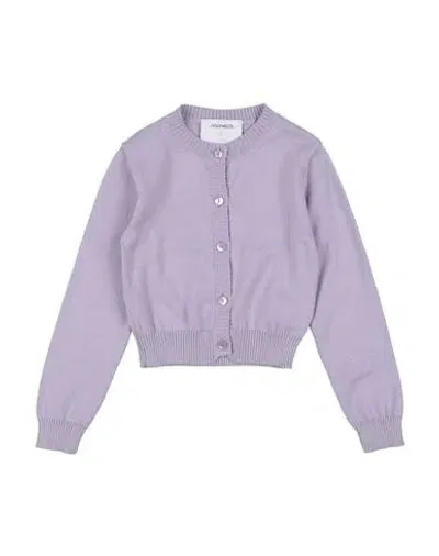 Simonetta Babies'  Toddler Girl Cardigan Lilac Size 5 Cotton, Cashmere In Purple