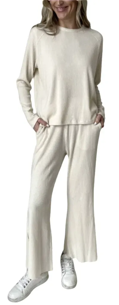 Six/fifty Lazy Sunday Lounge Pants In Eggshell In White