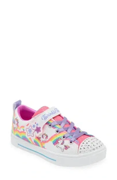 Skechers Kids' Twinkle Sparks Light-up Sneaker In White/multi