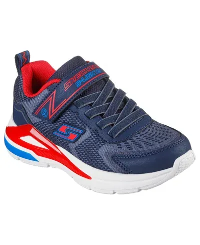 Skechers Kids' Little Boys S-lights: Tri-namics Light-up Stay-put Closure Casual Sneakers From Finish Line In Navy