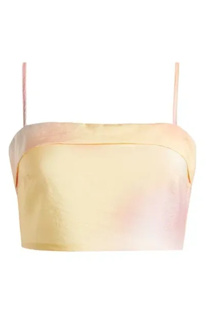 Something New Heaven Ombré Crop Top In Camellia Aop Heaven