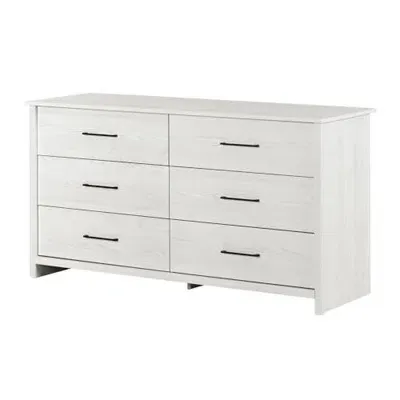 South Shore Furniture Fernley Double Dresser, White Pine