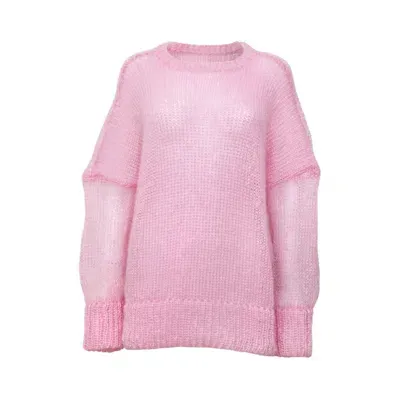 Spirited - The Spirit Of Knitwear Women's Pink / Purple The Rose Pink Knitted Oversized Jumper In Pink/purple