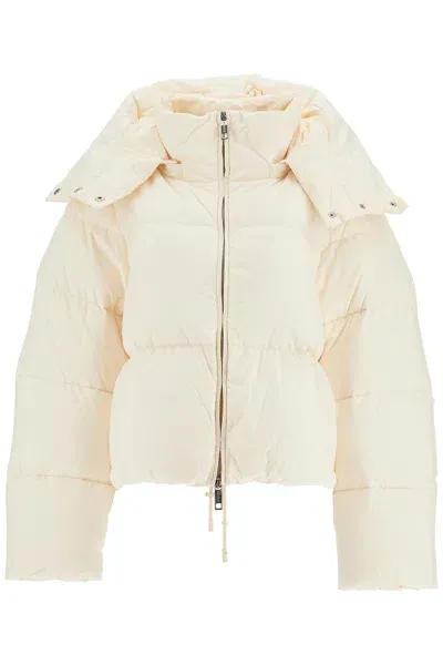 Sportmax Short Oversized Beira Down Jacket In White