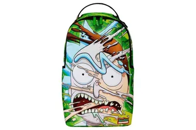 Pre-owned Sprayground X Rick & Morty Merge Diverge (dlxsr) Backpack Green