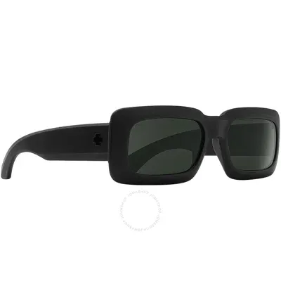 Spy Ninety Six Happy Grey Green Rectangular Unisex Sunglasses 6700000000248 In Black