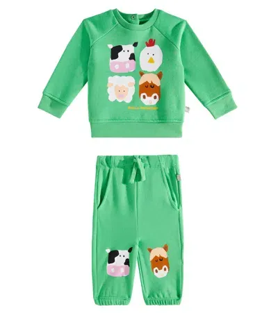 Stella Mccartney Baby Set Aus Sweatshirt Und Jogginghose In Grün