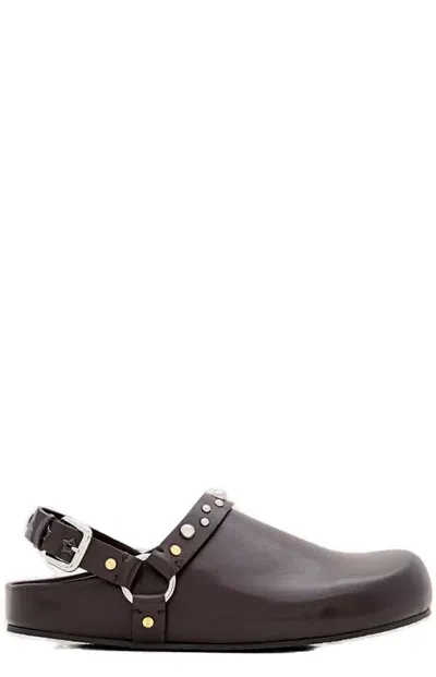 Stella Mccartney Elyse Studded Clogs In Brown