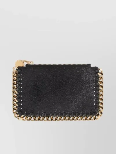 Stella Mccartney Falabella Cardholder Pouch In Black