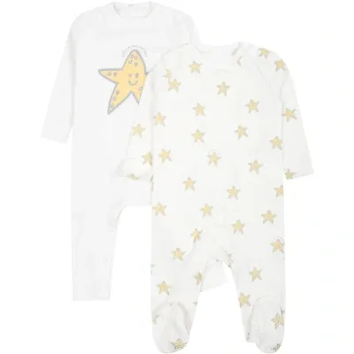 Stella Mccartney Ivory Set For Babykids With Starfish