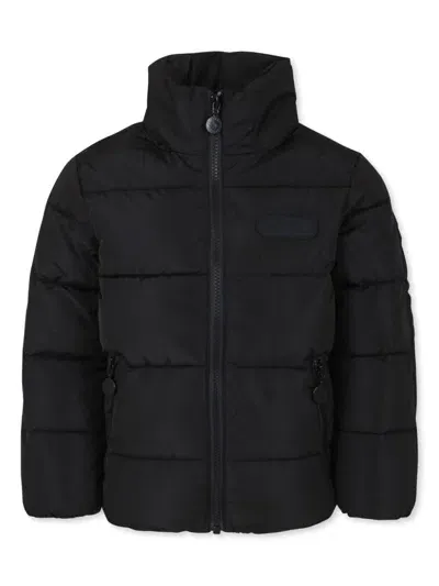 Stella Mccartney Kids' Logo-patch Padded Jacket In Black