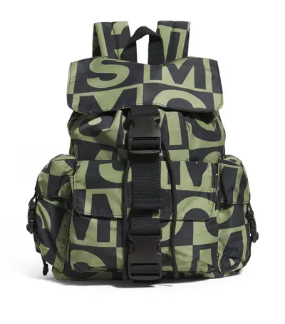 Stella Mccartney Kids' Monogram Backpack In Green