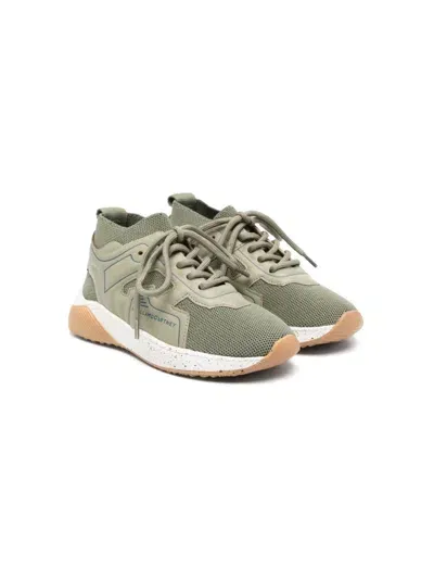 Stella Mccartney Kids' Panelled Sneakers In Green