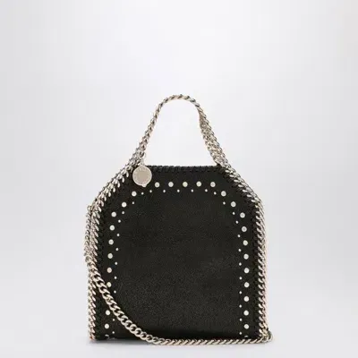 Stella Mccartney Black Falabella Micro Bag With Studs