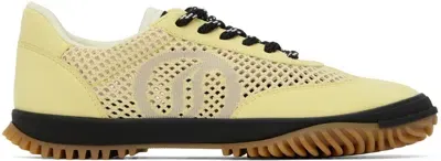 Stella Mccartney Yellow S-wave Sport Mesh Paneled Sneakers In Giallo