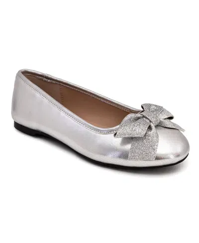 Sugar Kids' Little And Big Girls Nilah Ballet Flat In Silver