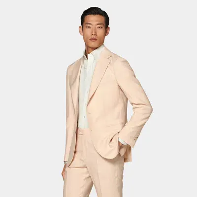 Suitsupply Light Pink Tailored Fit Havana Suit In Neutral