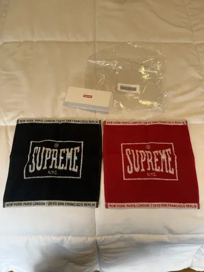 Pre-owned Supreme Square Mini Towels (set Of 2) In Multicolor