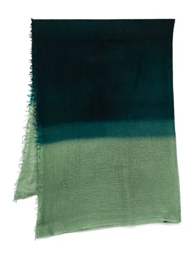 Suzusan Cashmere Shawl In Green