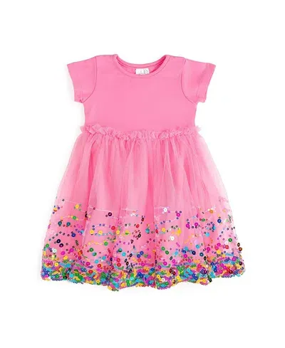 Sweet Wink Girls' Raspberry Confetti Short Sleeve Tutu Dress - Little Kid, Big Kid