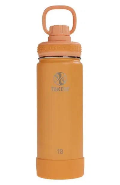 Takeya Actives Water Bottle With Spout Lid In Tart Orange