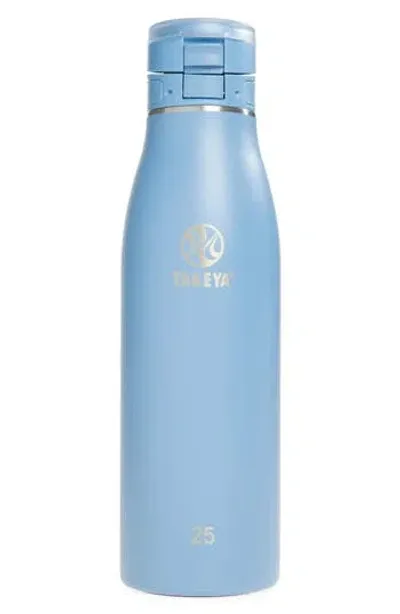 Takeya Traveler Water Bottle With Fliplock Lid In Blue